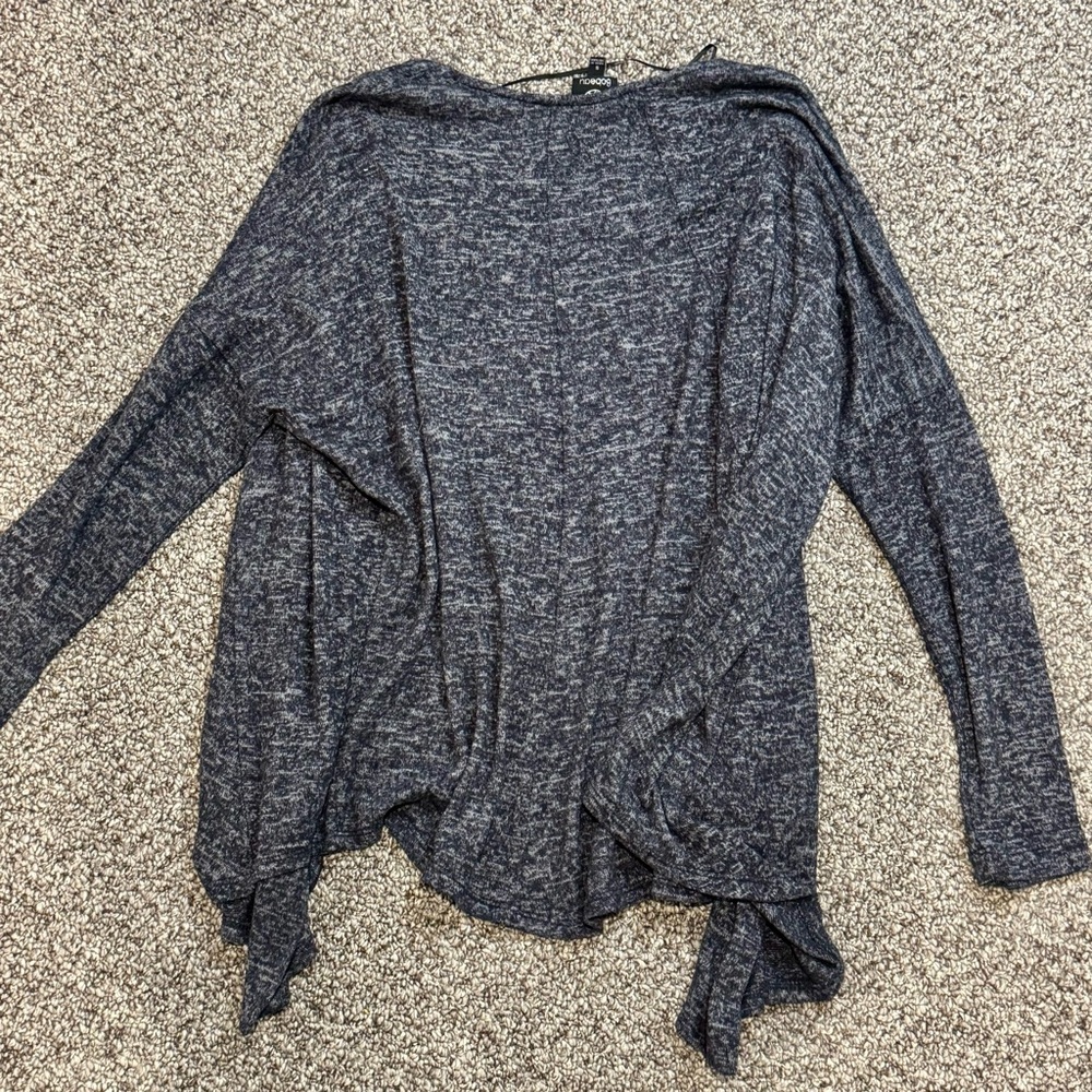 Bobeau Navy Open Front Cardigan - Picture 6 of 6